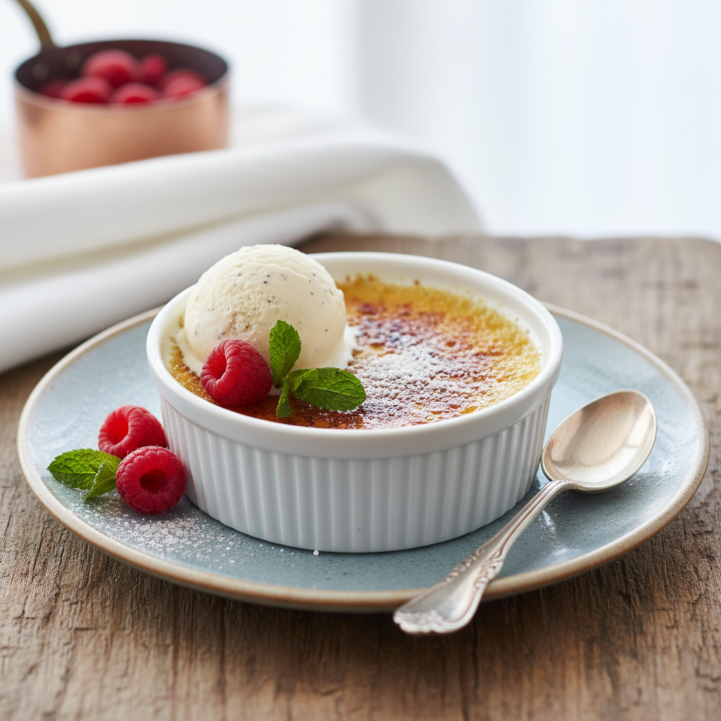 Photo de Recette de crème brûlée fondante et inratable