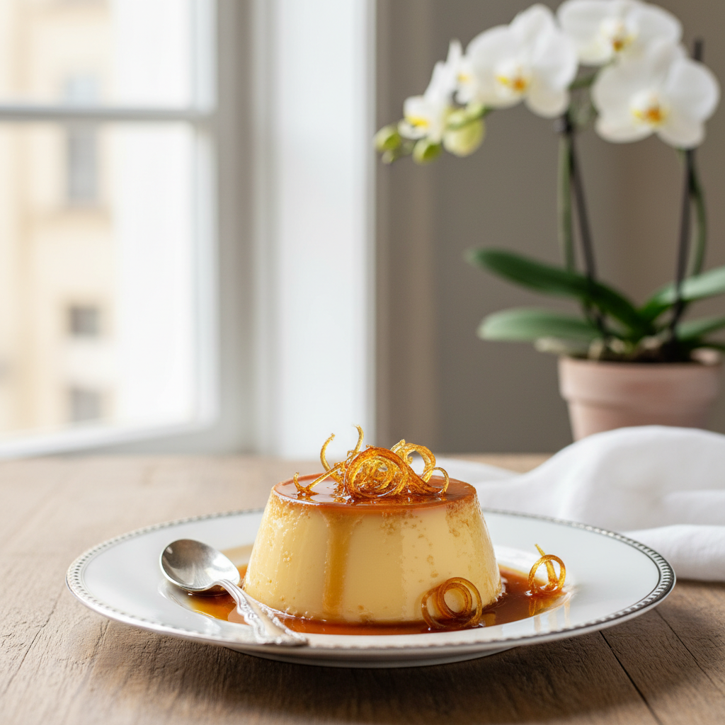 Photo de Recette de crème renversée traditionnelle au caramel