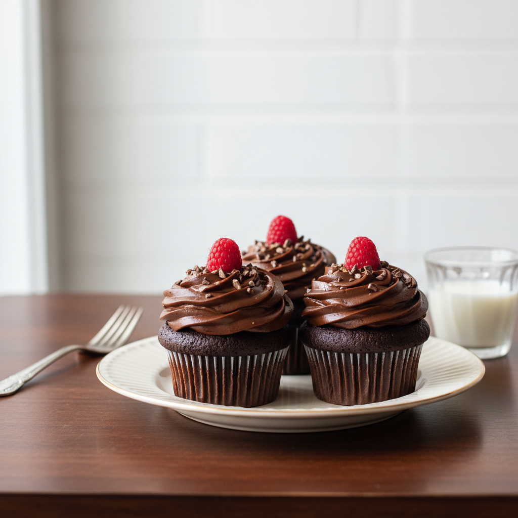 Photo de Recette de cupcakes au chocolat intenses et fondants