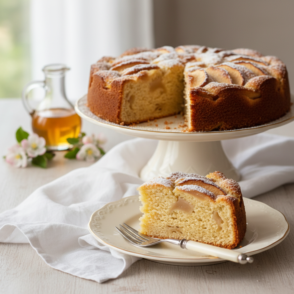 Photo de Recette de gâteau aux pommes grand-mère moelleux