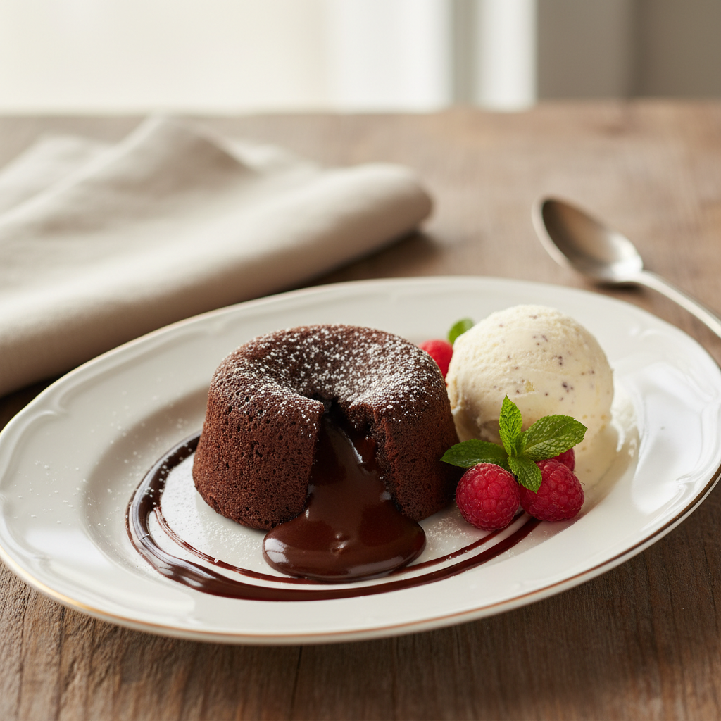 Photo de Recette du fondant au chocolat au cœur coulant irrésistible