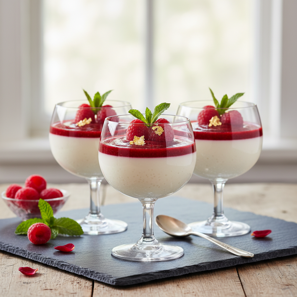 Photo de Recette de panna cotta à l'agar agar onctueuse et légère