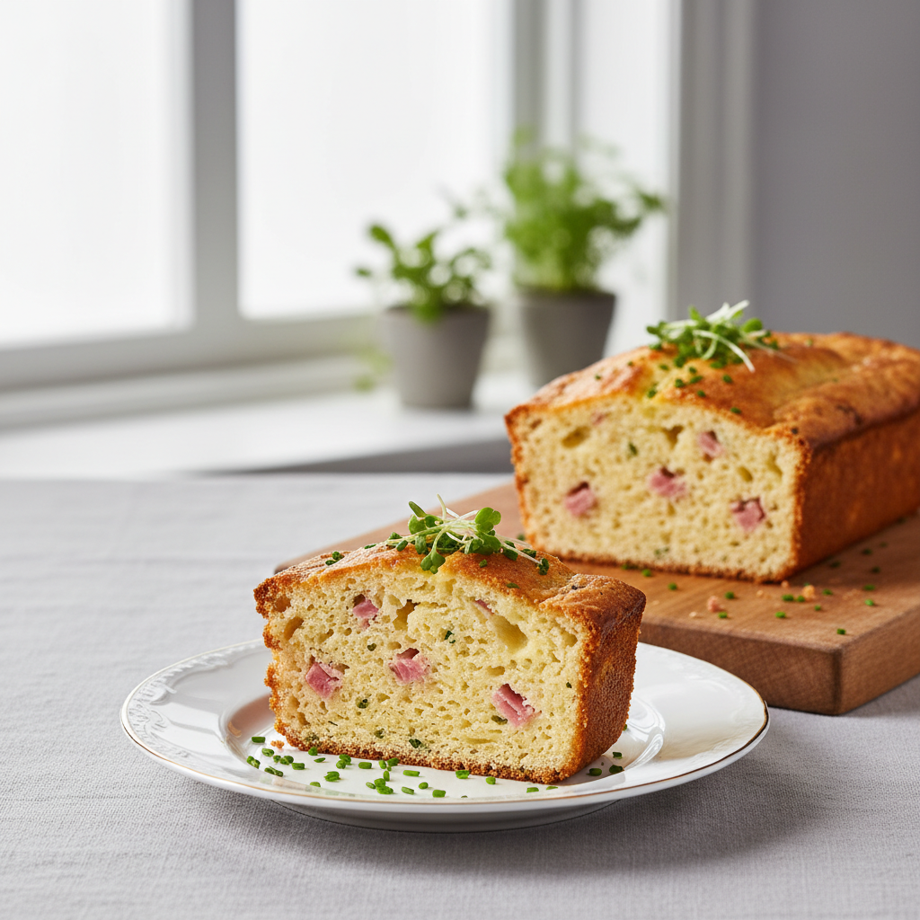 Photo de Recette du cake salé jambon et comté ultra moelleux