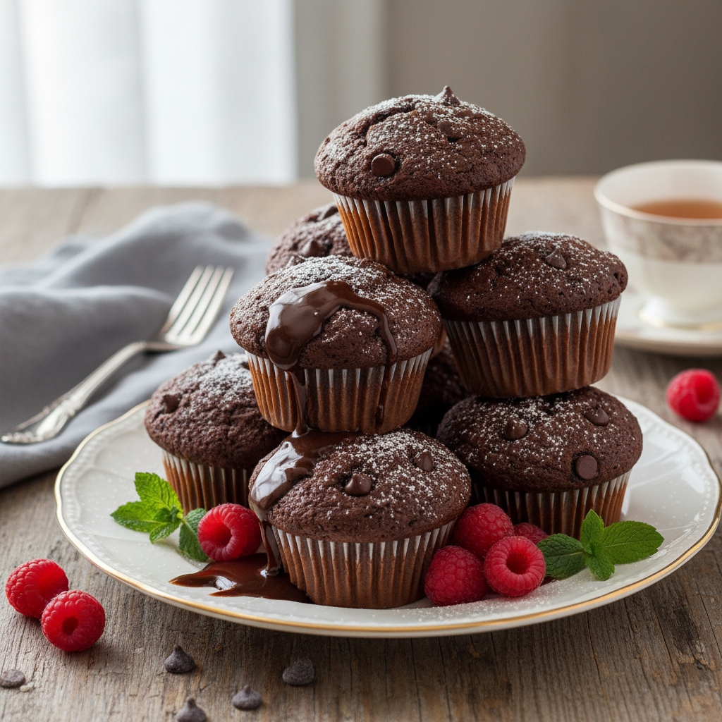 Photo de Recette de muffins au chocolat moelleux et rapides