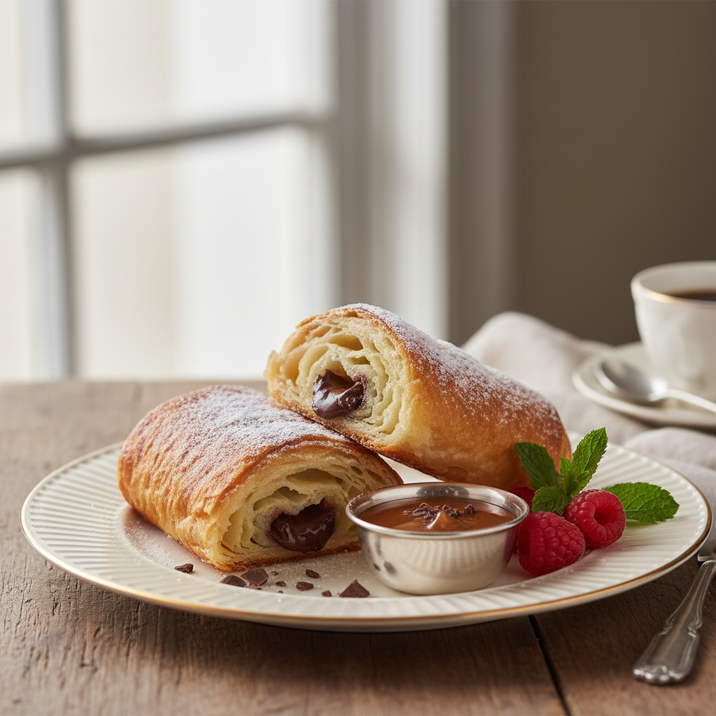 Photo de Recette des pains au chocolat feuilletés et croustillants