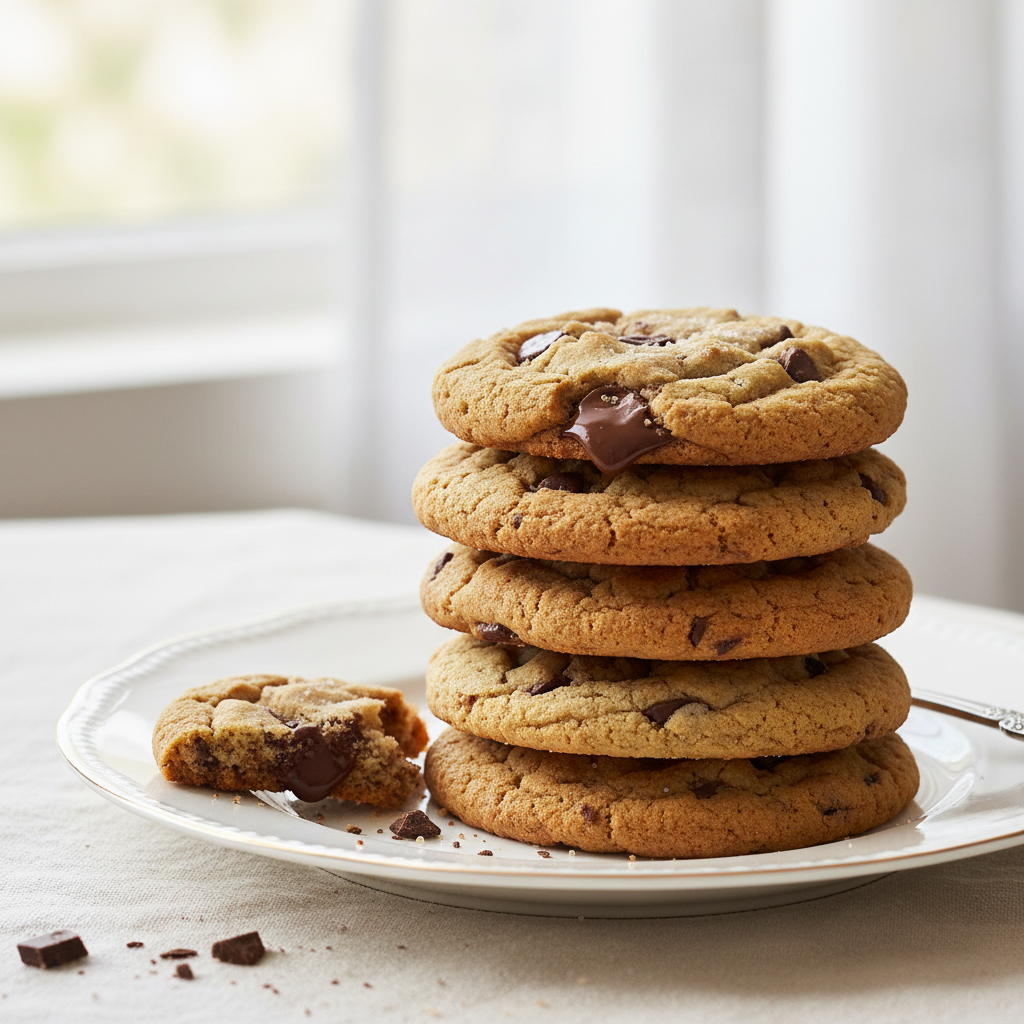 Photo de Recette de cookies aux pépites de chocolat crousti-moelleux