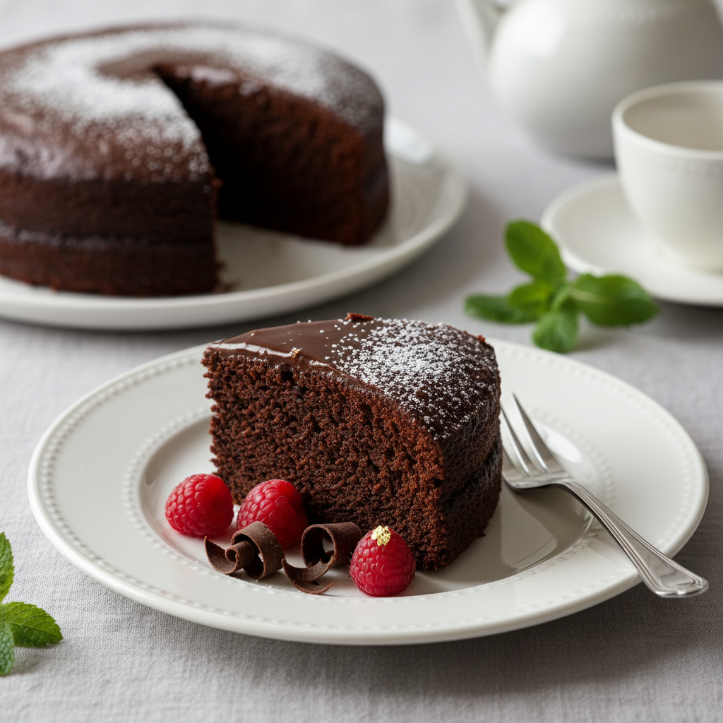 Photo de Recette de gâteau au chocolat sans œuf moelleux à souhait