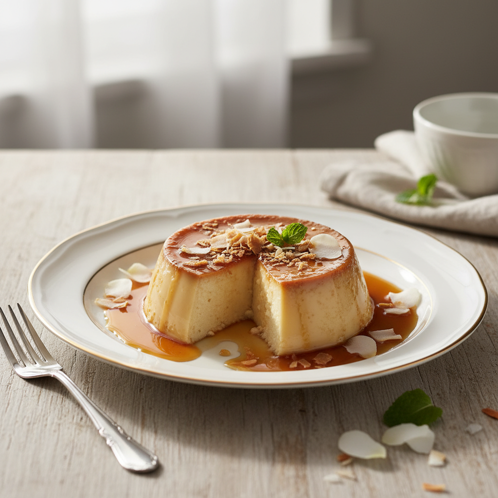 Photo de Recette de flan coco onctueux et rapide à préparer