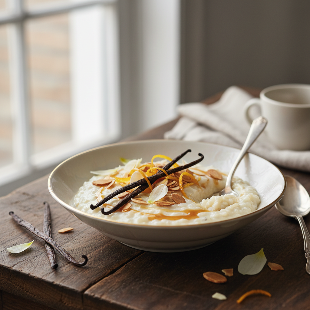 Photo de Recette de riz au lait onctueux à la vanille bourbon