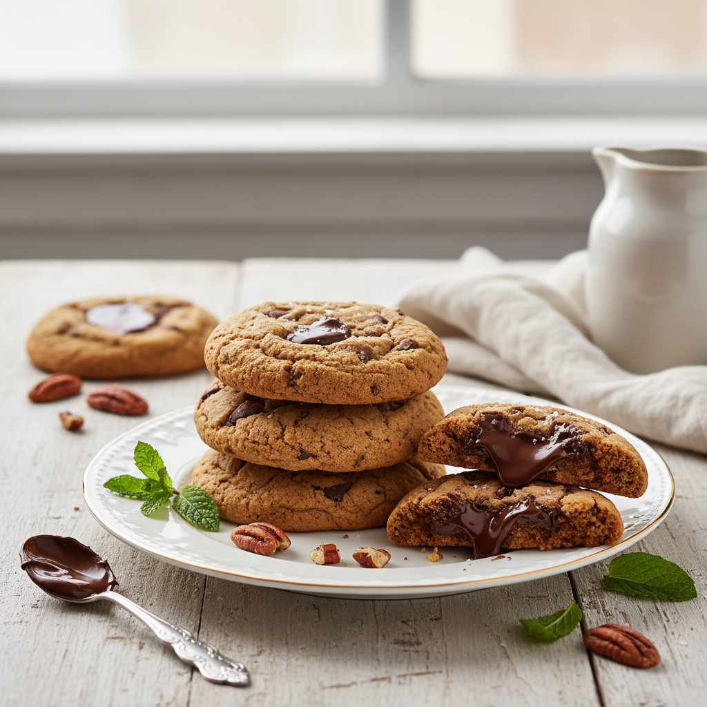 Photo de Recette de cookies au chocolat façon pâtisserie artisanale