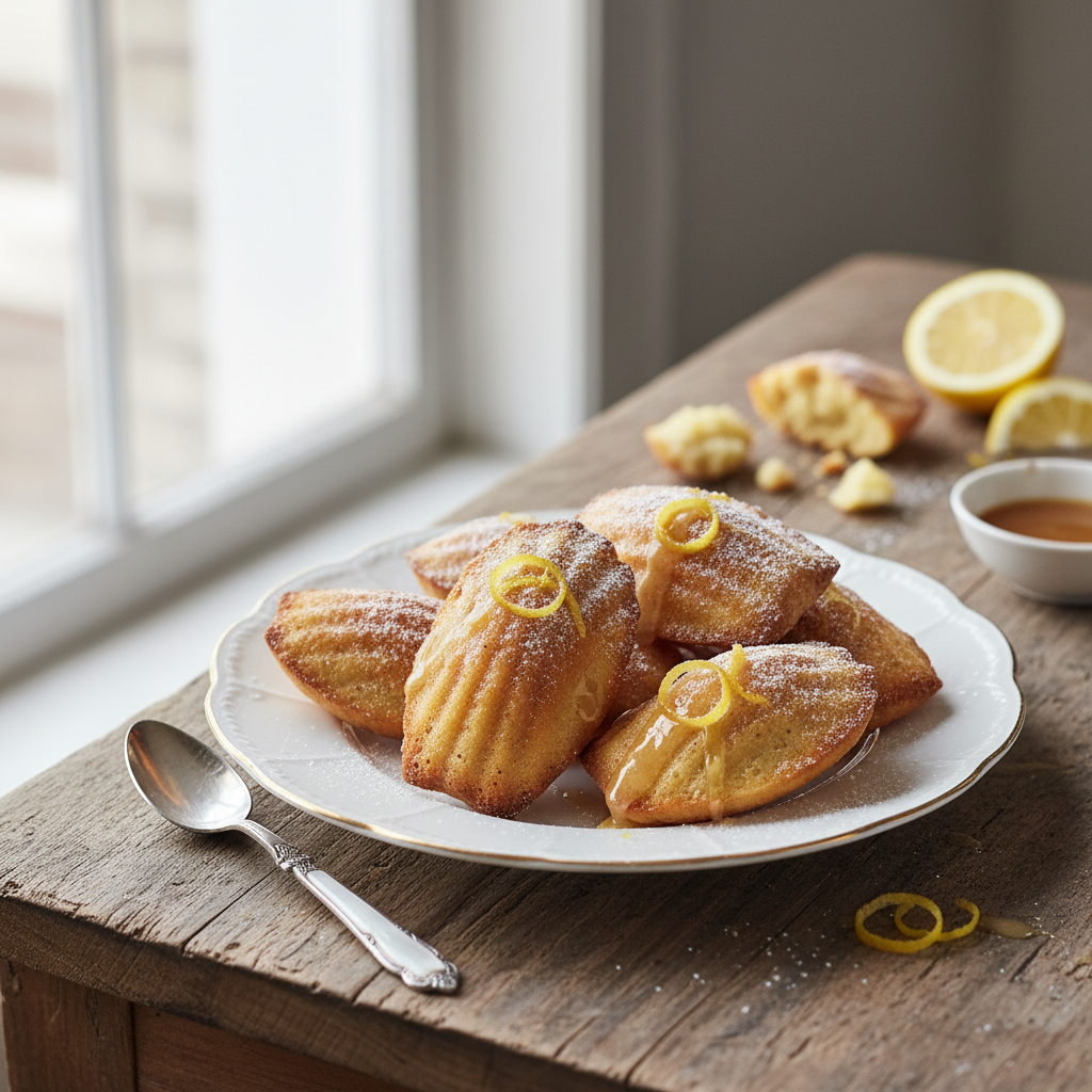 Photo de Recette des madeleines au beurre noisette et citron