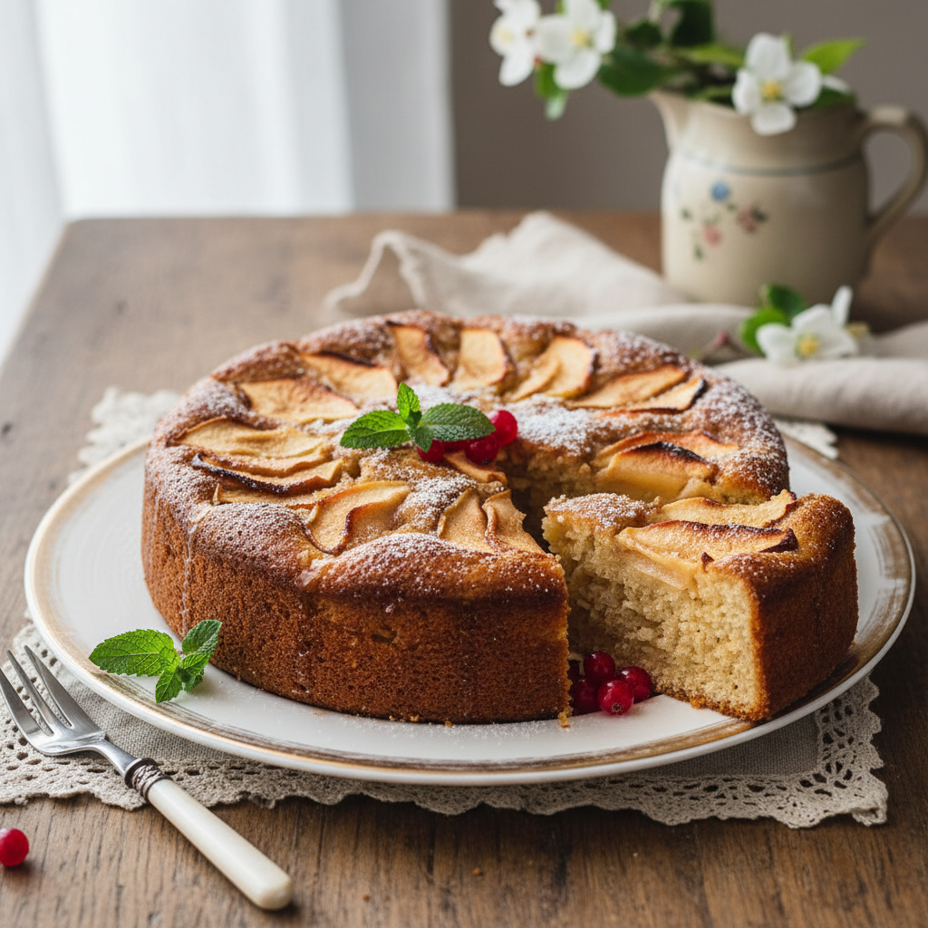 Photo de Recette de gâteau aux pommes fondant et très moelleux