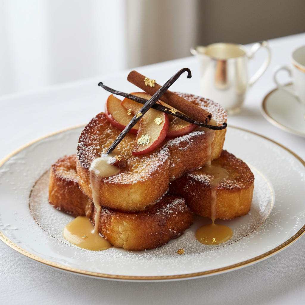 Photo de Recette du pain perdu traditionnel à la vanille et cannelle