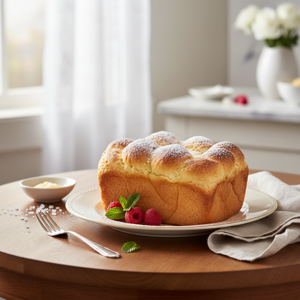 Photo de Recette de la brioche minute moelleuse et rapide