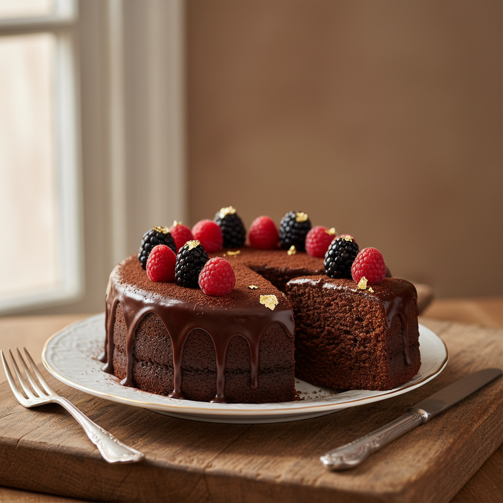 Photo de Recette de cake au chocolat noir intense et moelleux