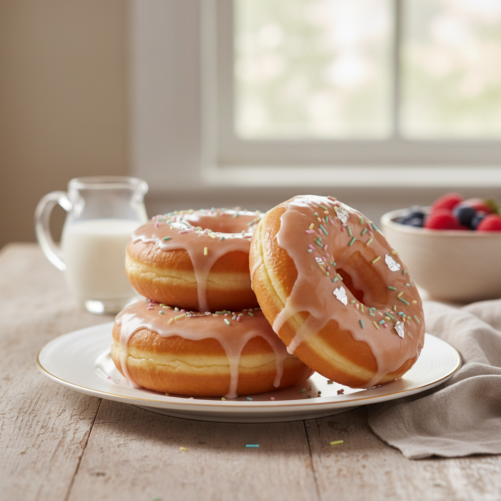 Photo de Recette de donuts américains ultra moelleux et glacés