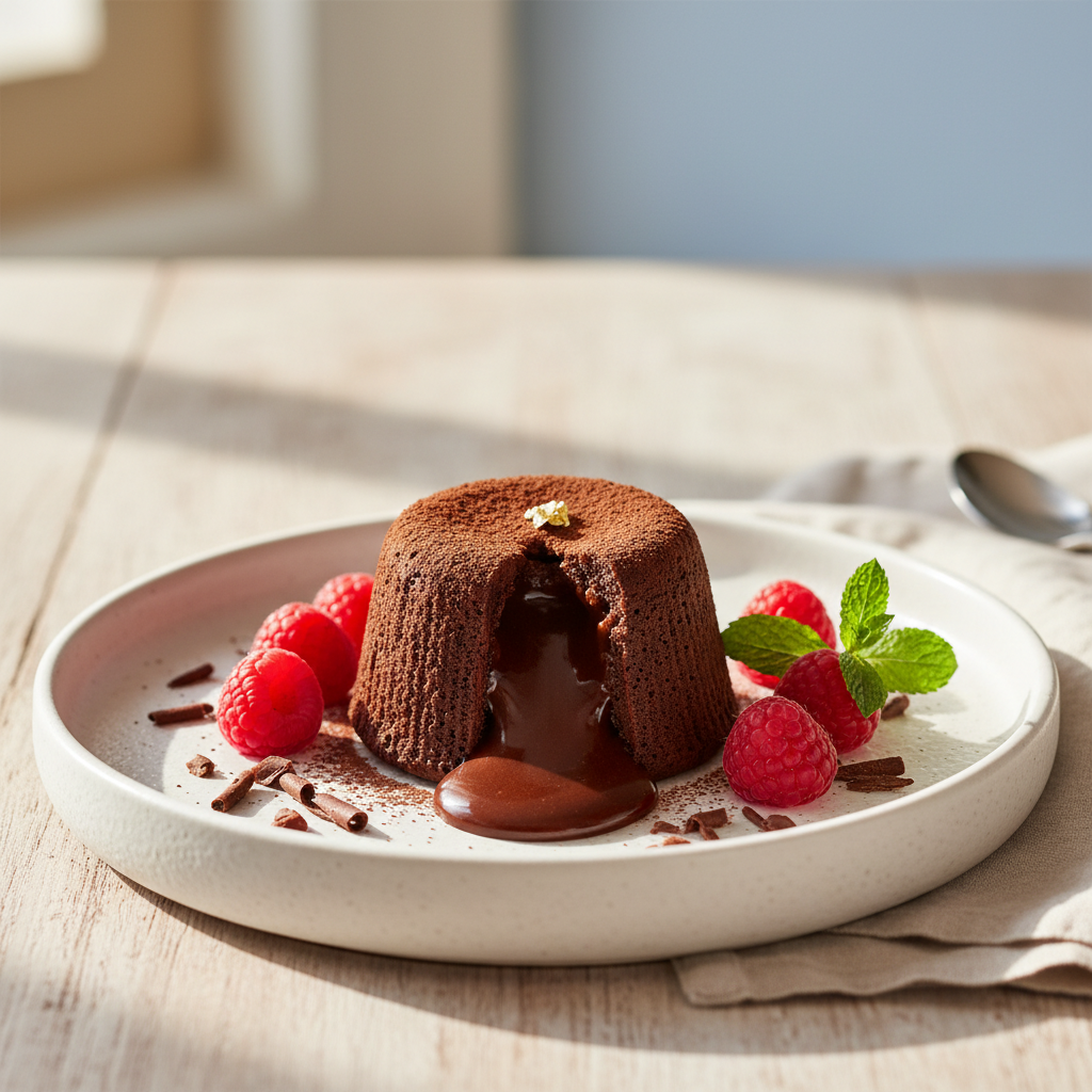 Photo de Recette du mi-cuit au chocolat au cœur coulant parfait
