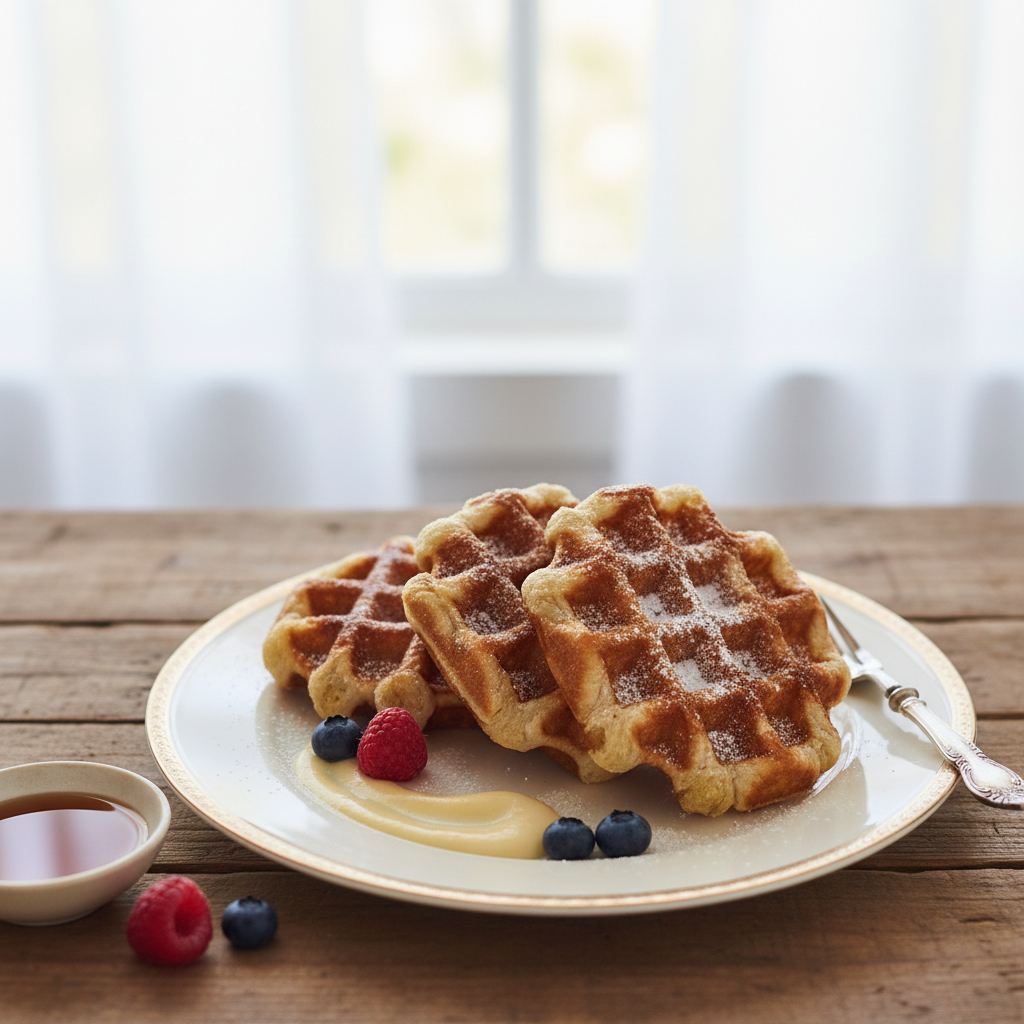 Photo de Recette des gaufres de Liège traditionnelles au sucre perlé