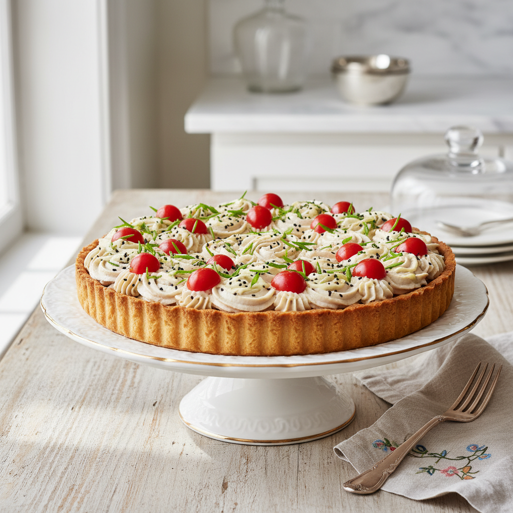 Photo de Recette de tarte au thon facile et sa garniture onctueuse