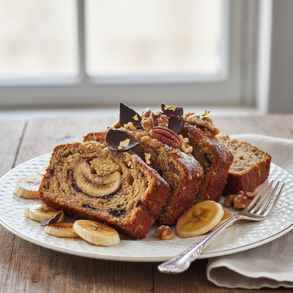 Photo de Recette du banana bread de Cyril Lignac ultra fondant