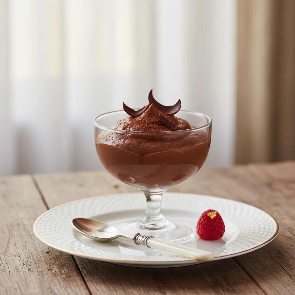 Photo de Recette de mousse au chocolat traditionnelle et onctueuse