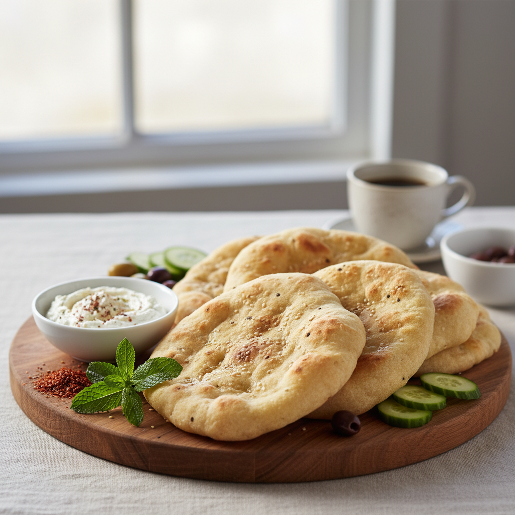 Photo de Recette de pain libanais traditionnel moelleux et fait maison