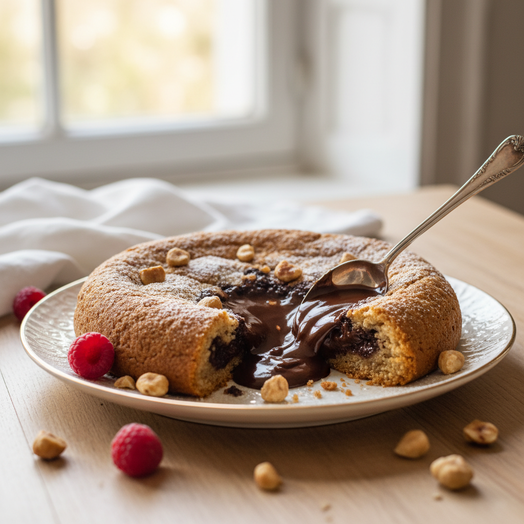 Photo de Recette de cookie géant à partager au cœur fondant