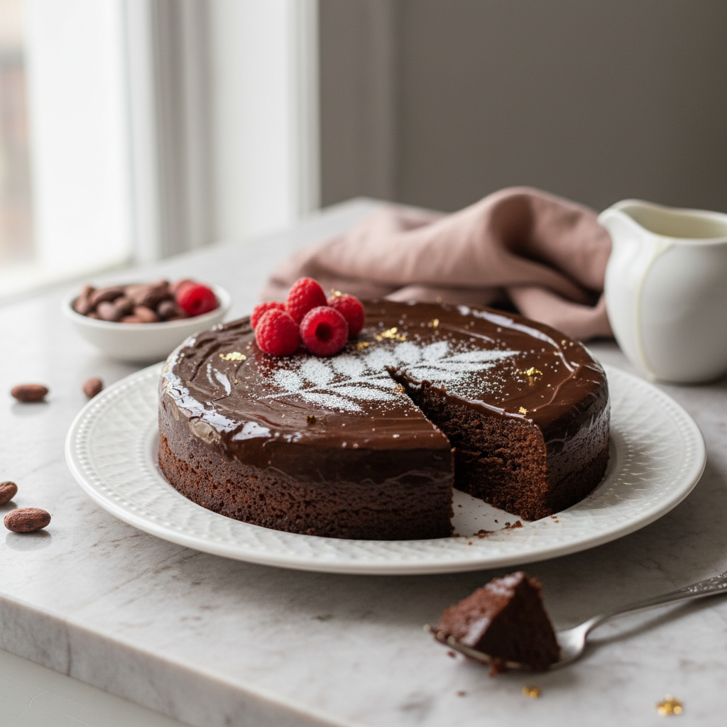 Photo de Recette de gâteau au chocolat intense et inratable