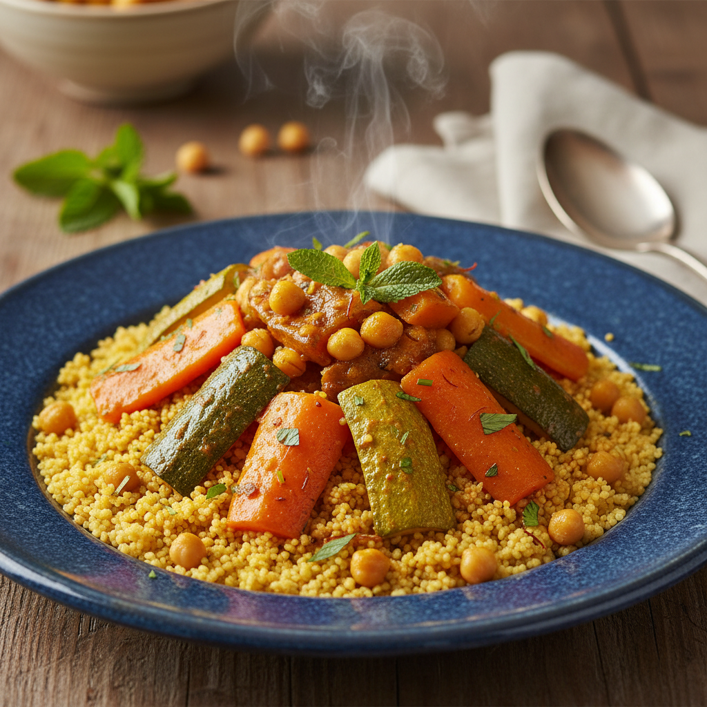 Photo de Recette de couscous aux légumes fondant et parfumé