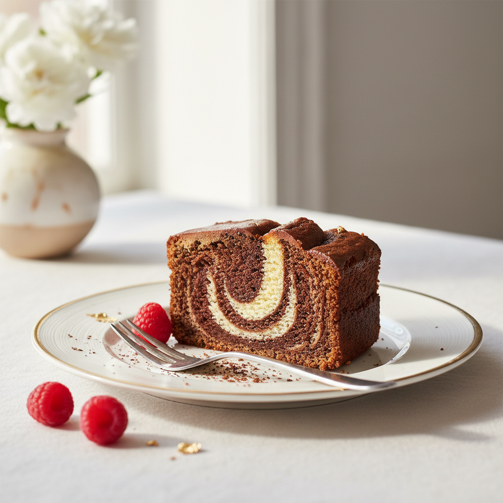 Photo de Recette du marbré au chocolat ultra moelleux et fondant