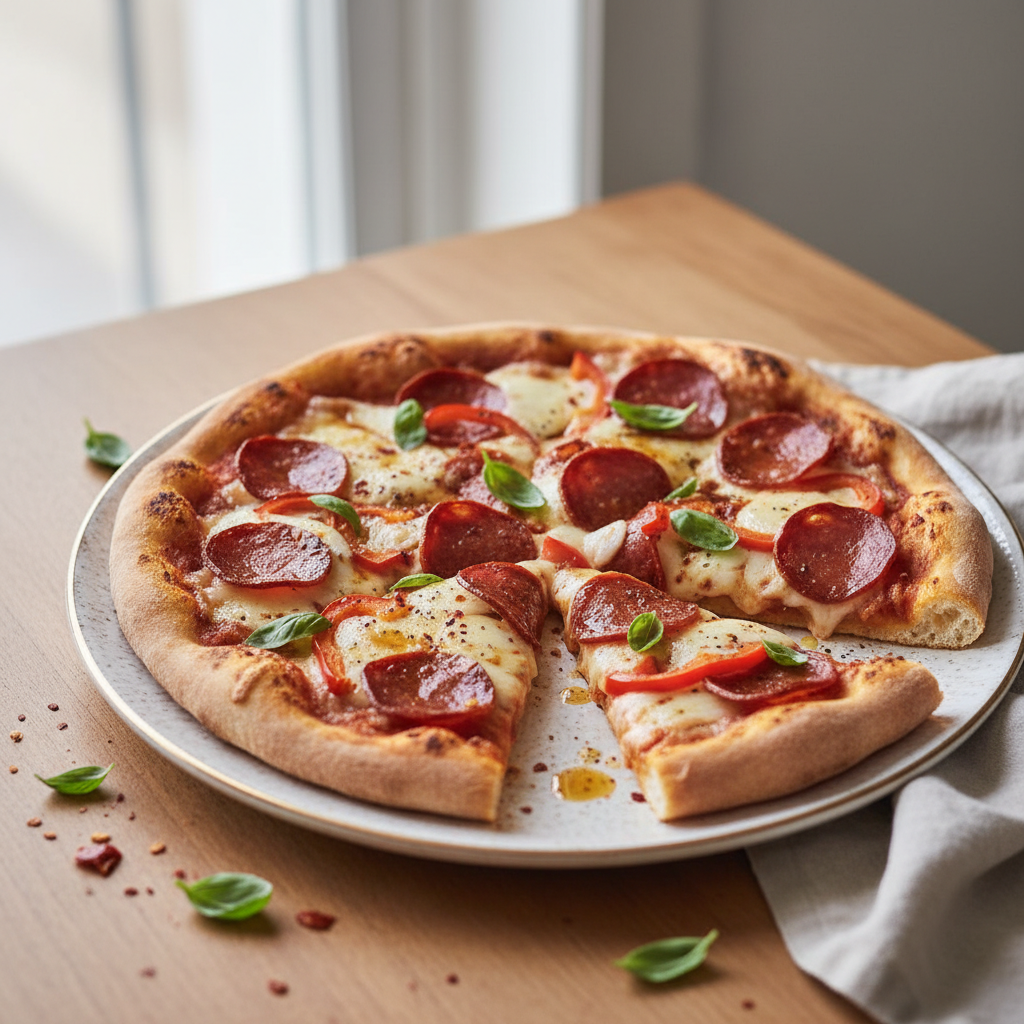 Photo de Recette de pizza au chorizo gourmande et rapide