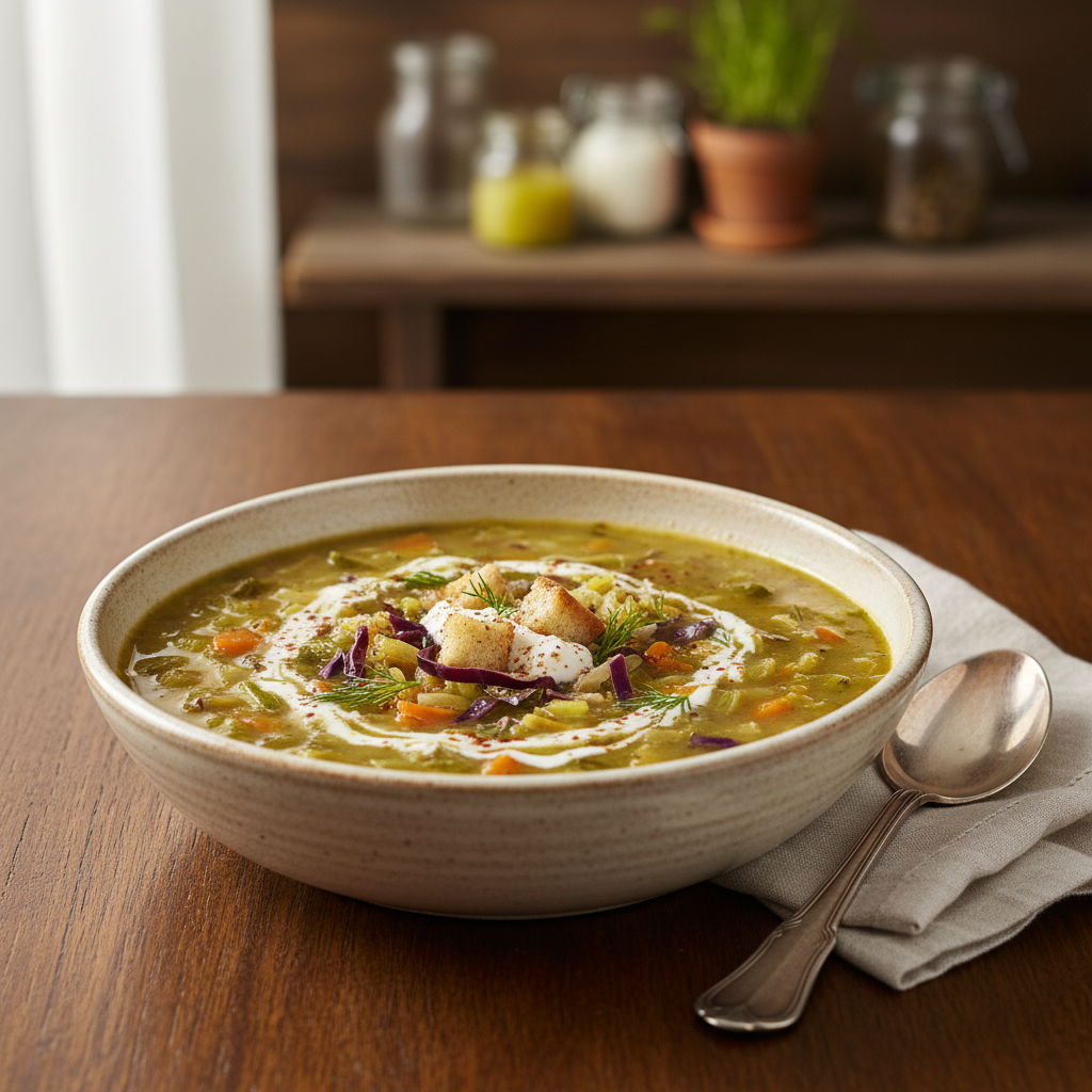 Photo de Recette de soupe au choux traditionnelle et gourmande