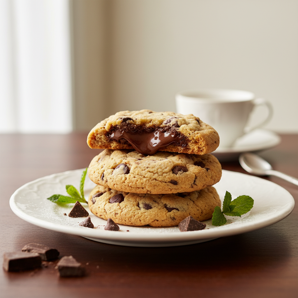 Photo de Recette de cookies moelleux au cœur tendre et pépites