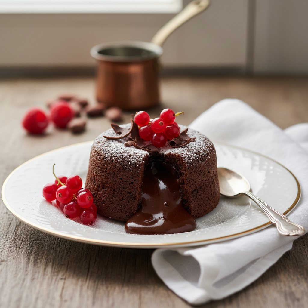 Photo de Recette du coulant au chocolat au cœur intensément fondant