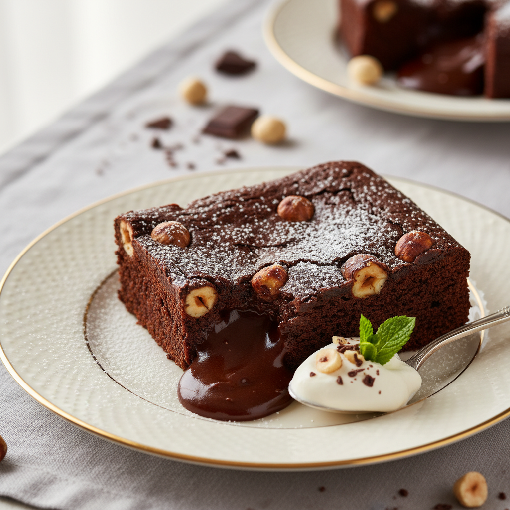 Photo de Recette du space cake fondant au chocolat et aux noisettes