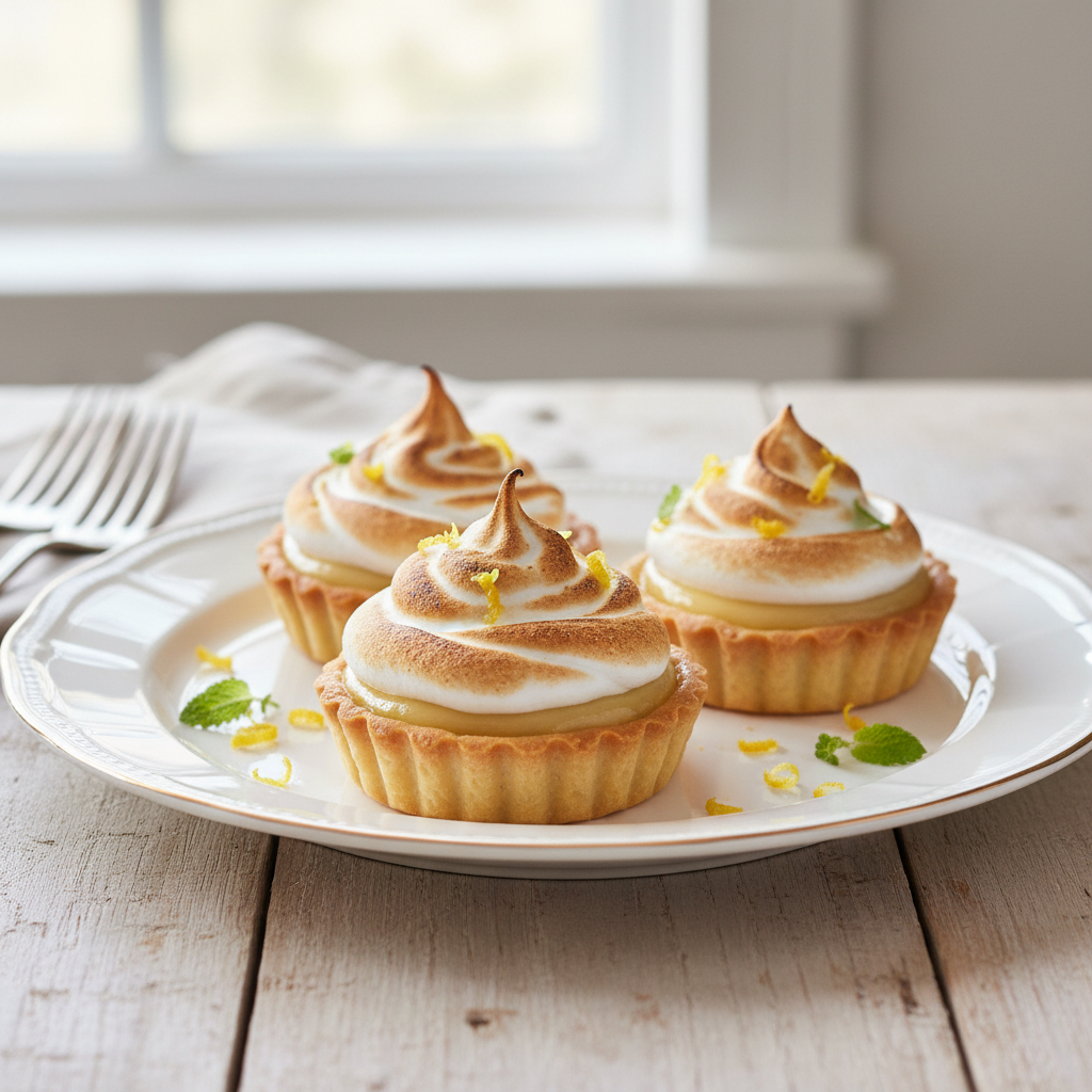 Photo de Recette des tartelettes citron meringuées à l'italienne