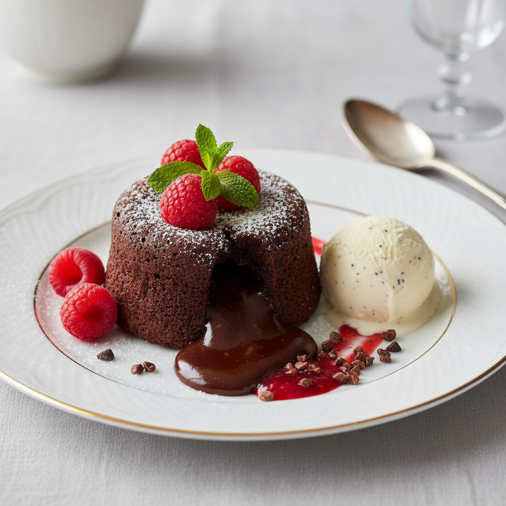 Photo de Recette du fondant au chocolat au cœur coulant
