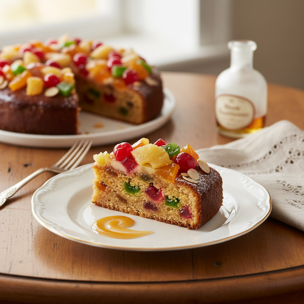 Photo de Recette de cake aux fruits confits traditionnel au rhum