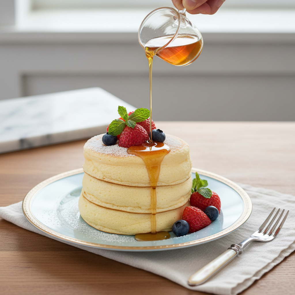 Photo de Recette de pancakes fluffy aériens à la japonaise