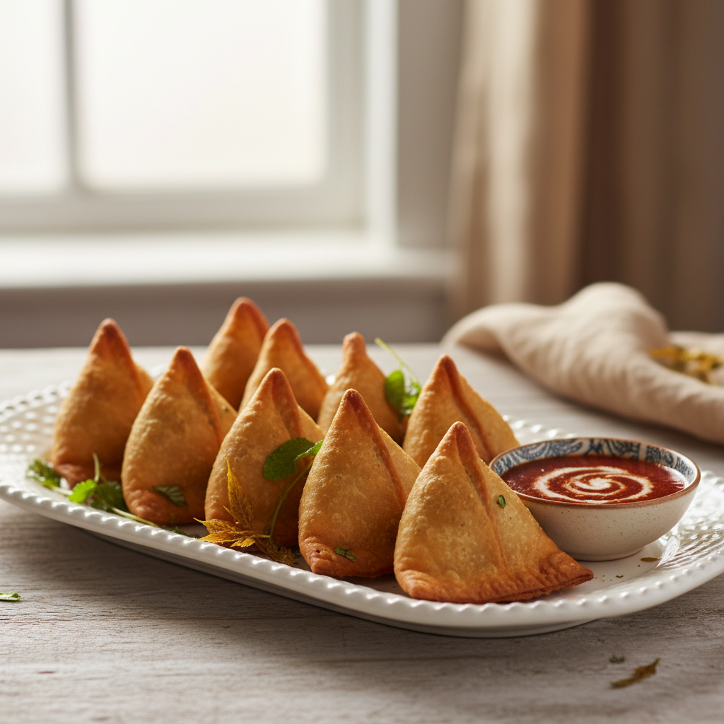 Photo de Recette des samoussas au boeuf croustillants et parfumés