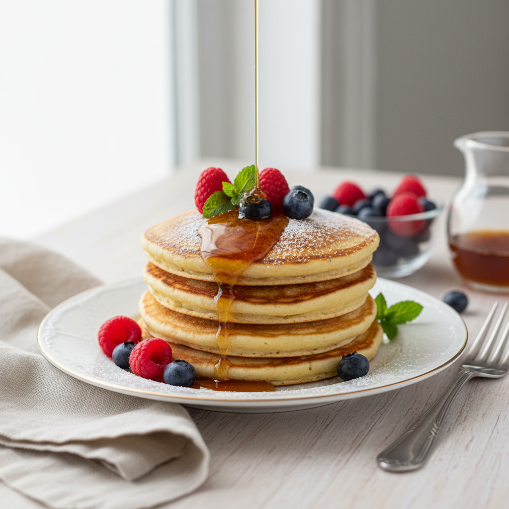 Photo de Recette de pancakes sans oeuf légers et inratables
