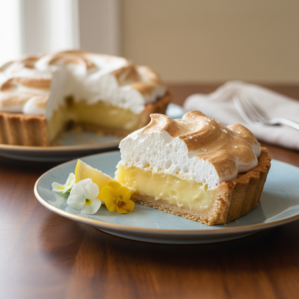 Photo de Recette de tarte au citron meringuée et acidulée