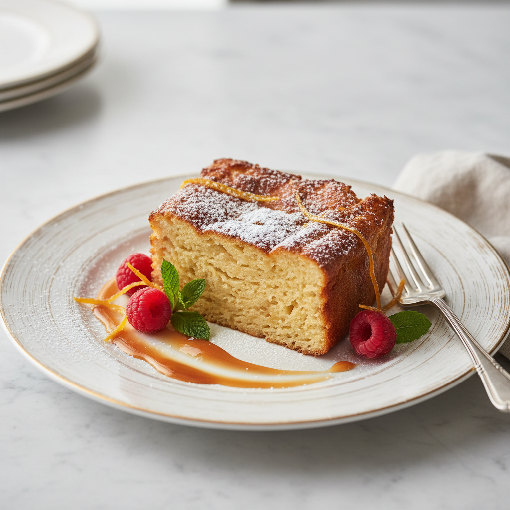 Photo de Recette du pudding au pain rassis ultra moelleux