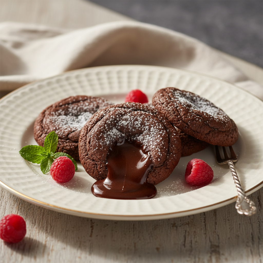 Photo de Recette de cookies tout chocolat au cœur fondant