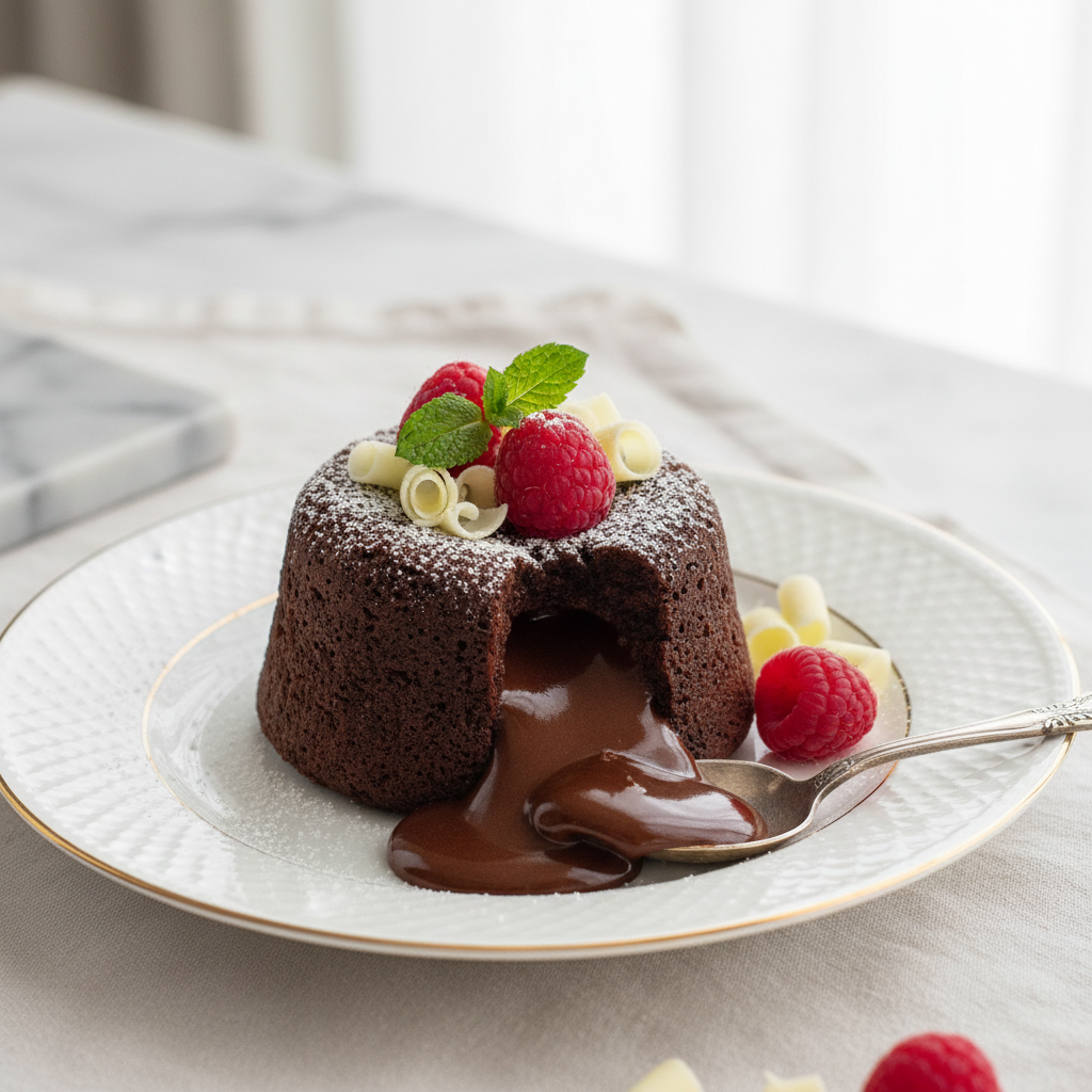 Photo de Recette de fondant au chocolat au cœur coulant parfait