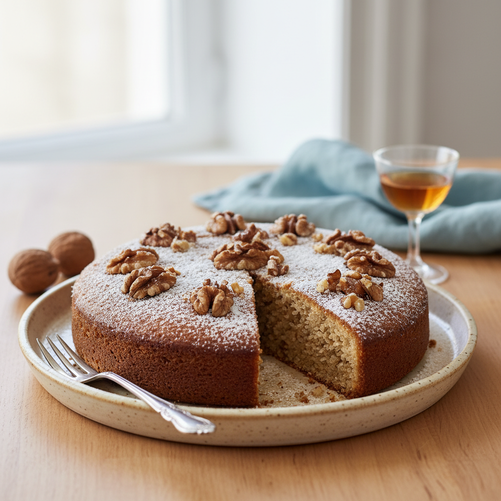 Photo de Recette de gâteau aux noix moelleux et traditionnel