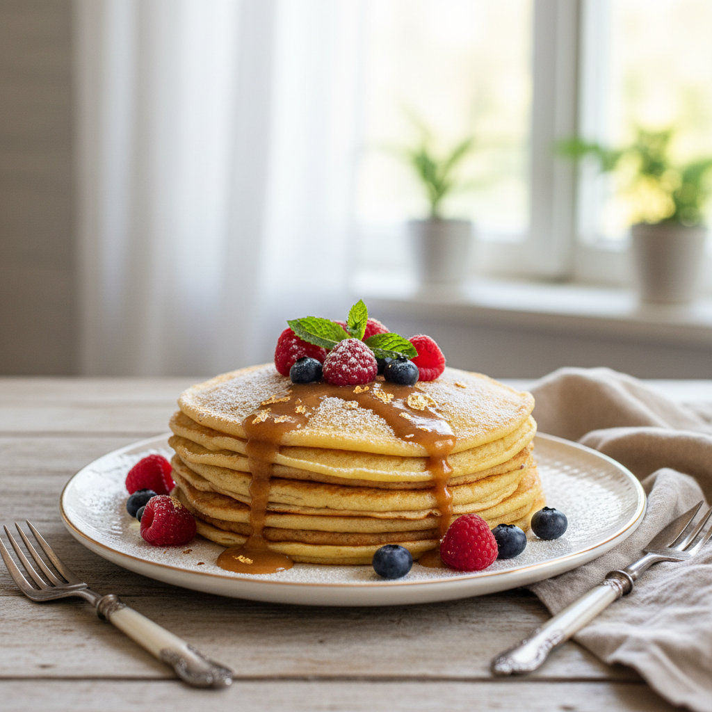 Photo de Recette des crêpes moelleuses au beurre noisette