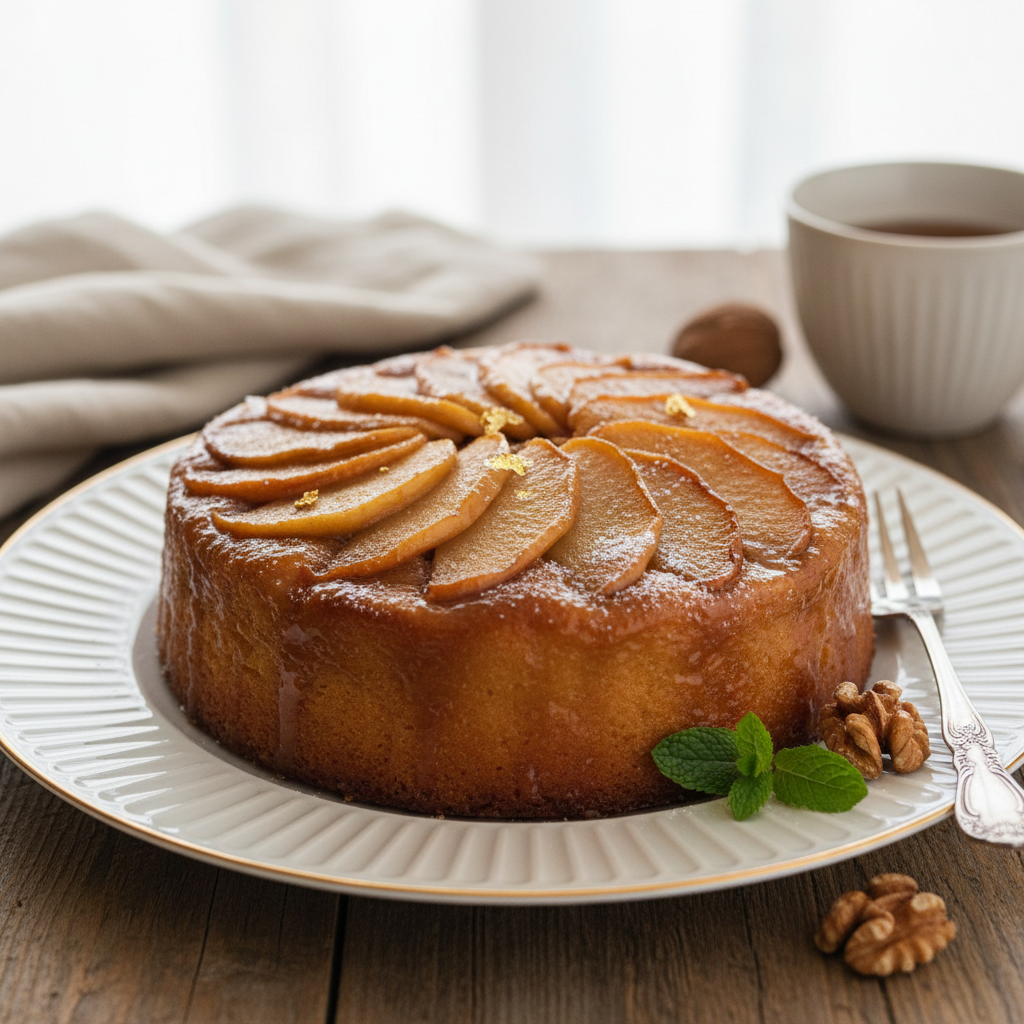 Photo de Recette de cake aux pommes fondant et caramélisé