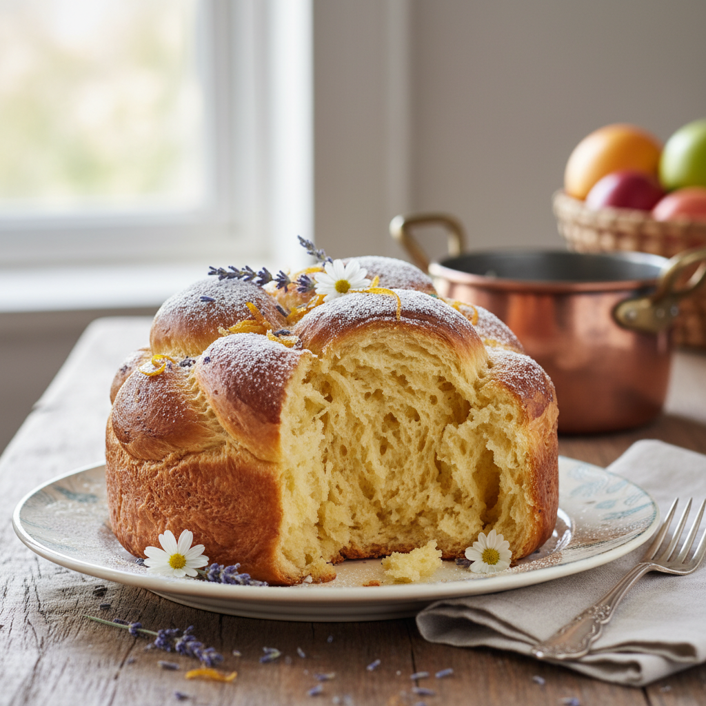 Photo de Recette de brioche grand-mère à la mie parfumée et généreuse