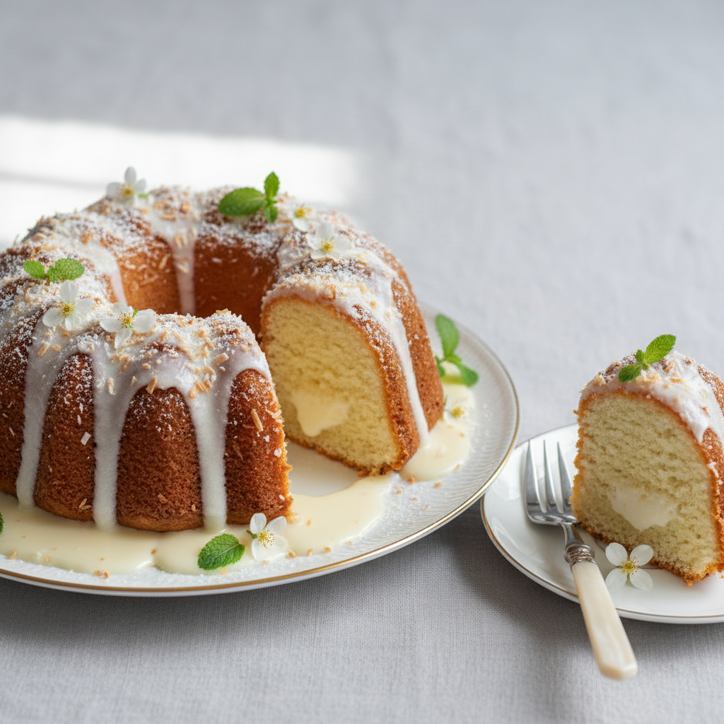 Photo de Recette de gâteau à la noix de coco fondant et parfumé